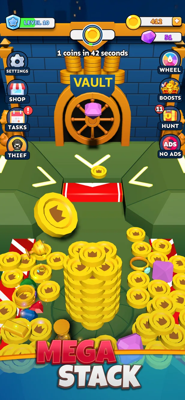 Coin Heist: Treasure Pusher