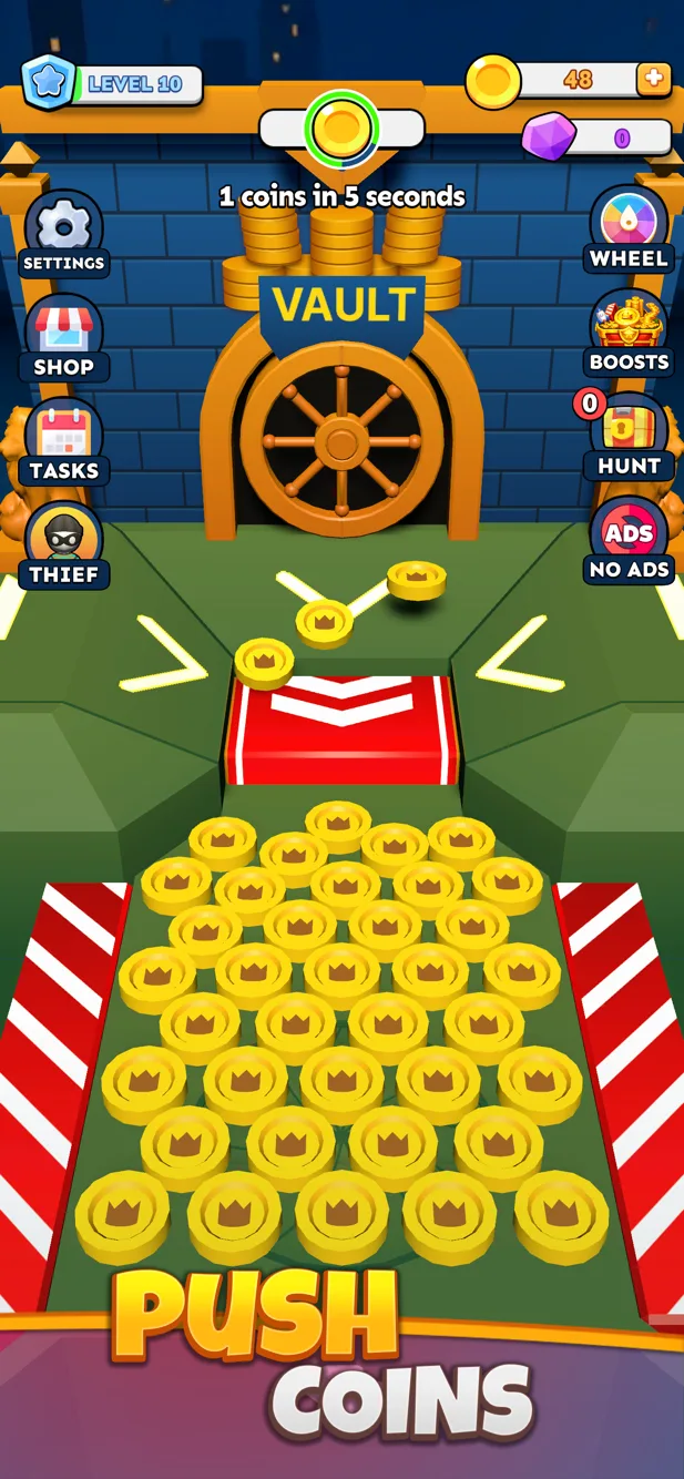 Coin Heist: Treasure Pusher